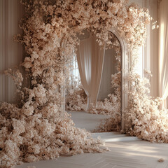 Photoshoot Backdrop Digital Backdrop | Fine Art Curtain Wall Textures for Studio Photography | Elegant Photoshoot Background and Overlay Design	

