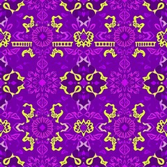Purple Floral Mandala Pattern 