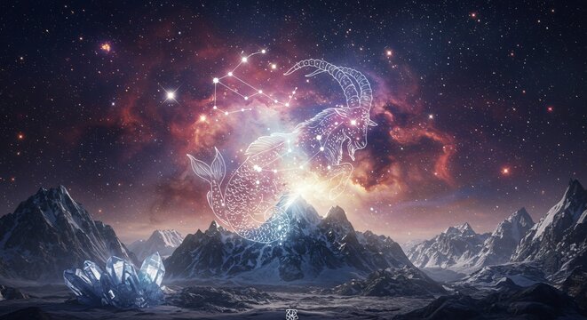 zodiac sign CAPRICORN illustration