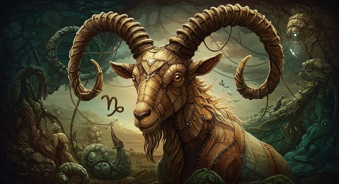 zodiac sign CAPRICORN illustration