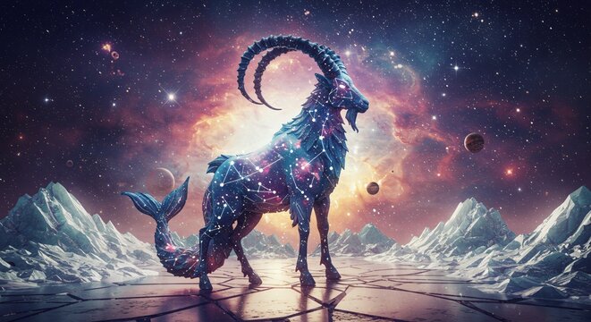 zodiac sign CAPRICORN illustration