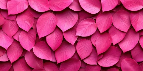 Fototapeta premium A vibrant close-up of overlapping pink leaves creates a beautiful, textured background that evokes a sense of nature and freshness.