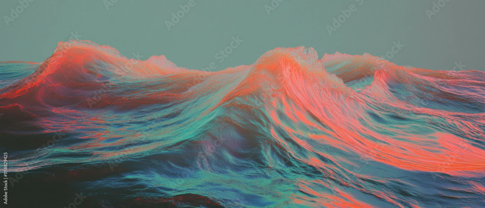 Poster gentle waves of color create a soothing overlay texture for various art applications