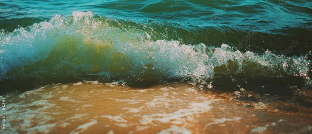 Poster gentle waves of color create a soothing texture for creative backgrounds or designs