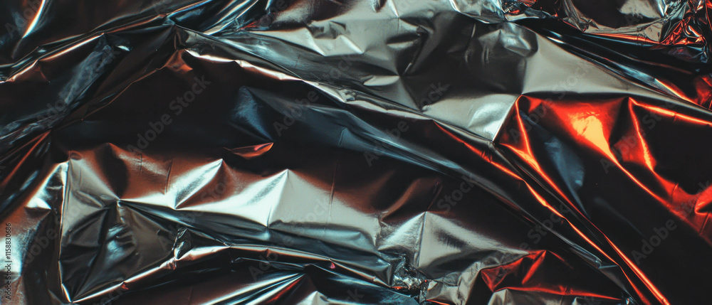 Aufkleber Metallic foil texture overlay for design projects and creative applications