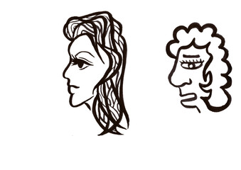 横顔（顔のみ）