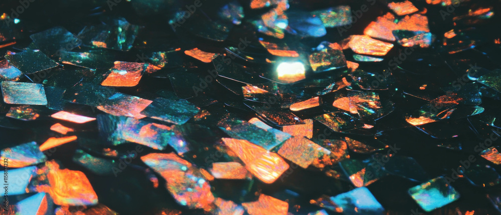 Aufkleber Shimmering sequins create a vibrant texture for creative projects