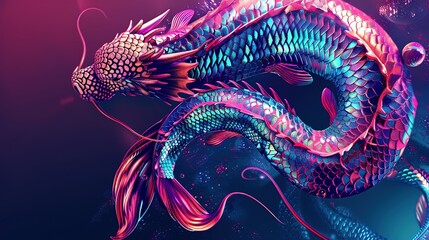 Dragon holographic skin mermaid holographi fantasy