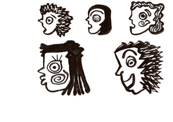 横顔（顔のみ）