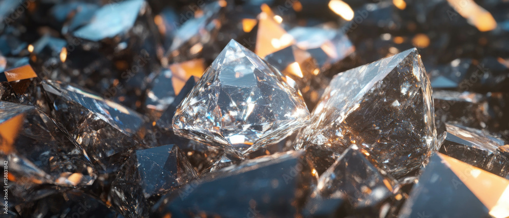 Aufkleber overlay texture featuring sparkling diamond dust with intricate crystal formations