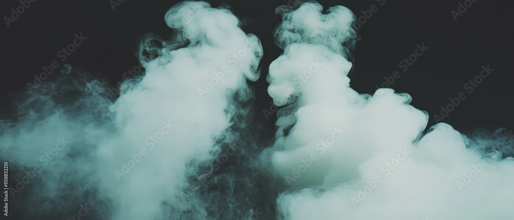 Aufkleber Swirling smoke overlay texture creating an ethereal and dynamic visual effect