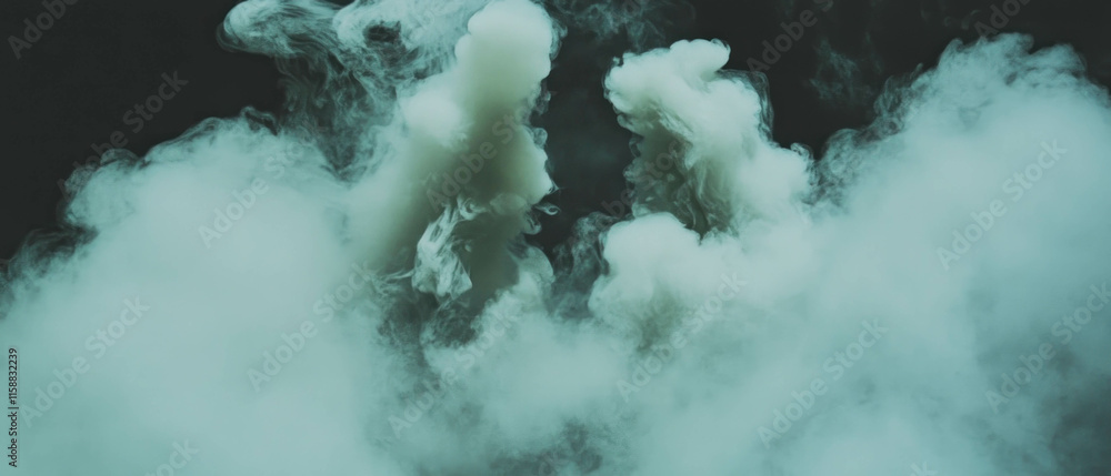 Poster Swirling smoke texture overlay creating a dramatic atmosphere in design projects