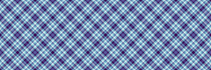 Short fabric vector plaid, event seamless pattern background. Hounds textile tartan texture check in cyan and blue colors.