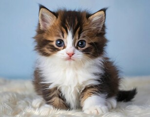 kitten on white background
