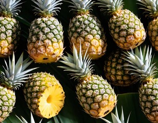 close up of pineapple