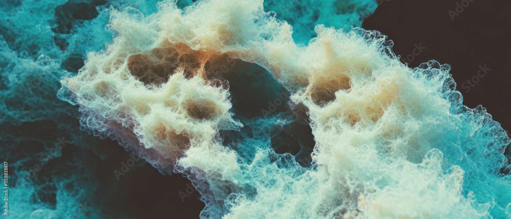 Poster Intricate fractal designs with vivid colors creating a mesmerizing abstract background