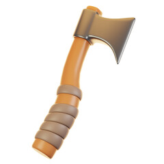 3d rendering axe icon. Game asset icon concept