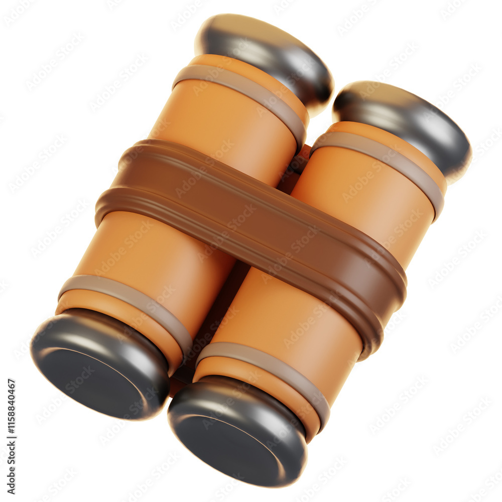 Poster 3d rendering scroll paper icon. game asset icon concept