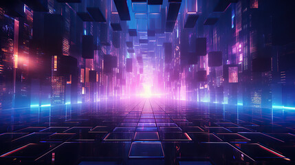 Fototapeta premium generated illustration a large wall with running monitors