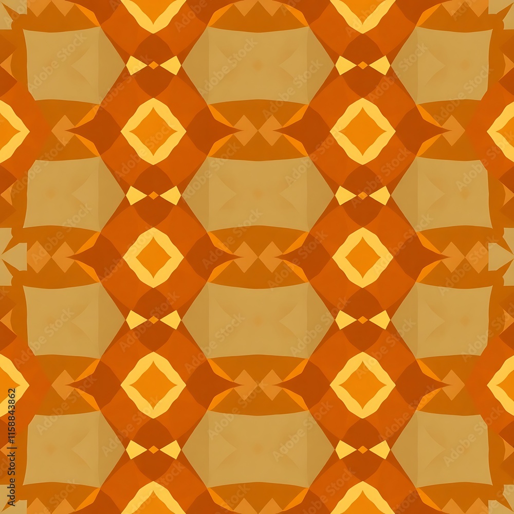 Poster abstract geometric pattern in earthy tones: a seamless pattern featuring a captivating arrangement o