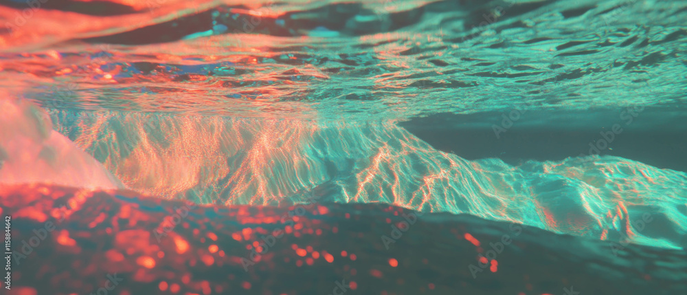 Aufkleber vivid rippling water texture with soft lighting and hyper-realistic details