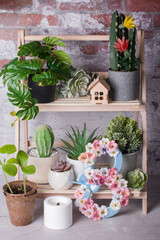 International Women's Day on March 8, Beautiful postcard banner for Women's Day, flowers in the shape of an eight