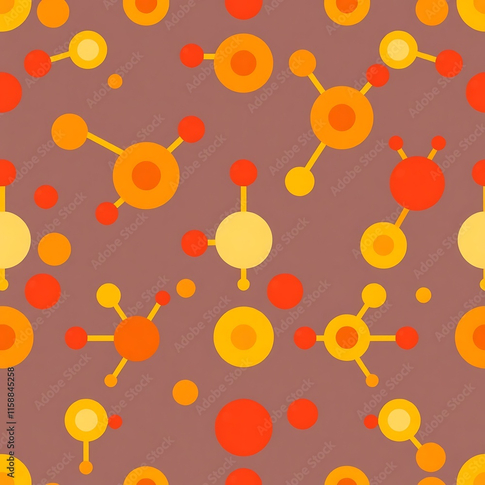 Aufkleber abstract geometric seamless pattern: a vibrant and modern digital pattern featuring interconnected c