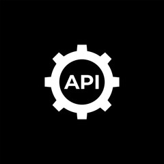 API interface setting icon symbol design vector