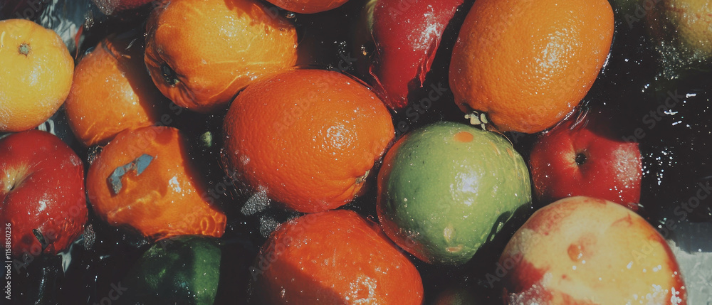 Poster vibrant display of fresh fruits on a textured surface ready for creative background use
