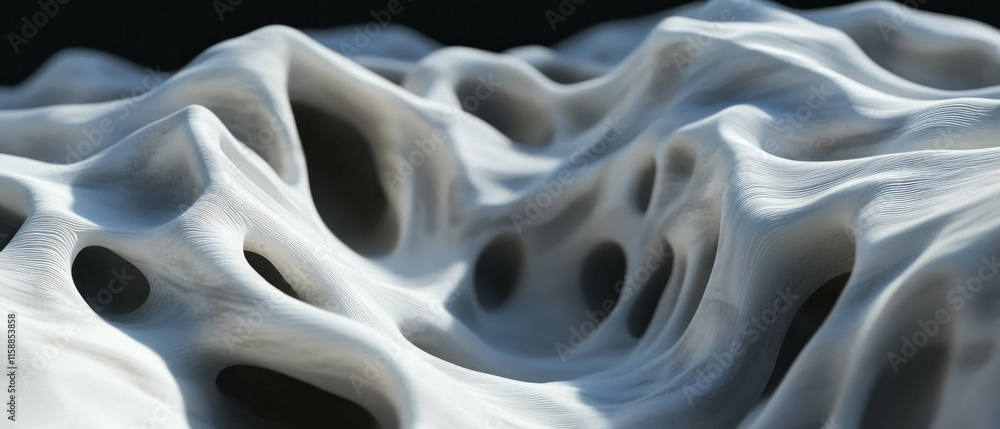 Poster flowing liquid textures create an abstract background resembling organic waves