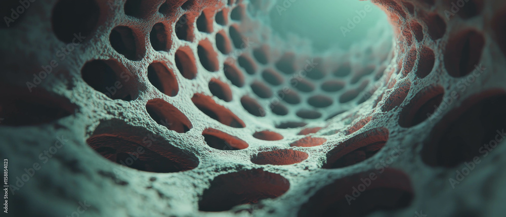 Aufkleber Exploring intricate details of a 3D abstract mandala design with depth and texture