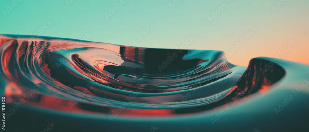 Poster modern 3d abstract background featuring layered shapes in vibrant colors and smooth textures
