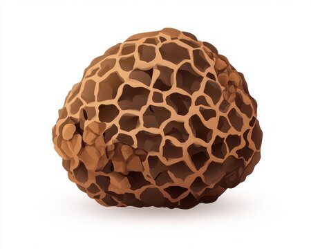 2d flat illustration truffles isolated on white background