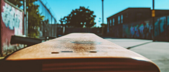 Smooth Bristol board against an urban backdrop on a clear, sunny day