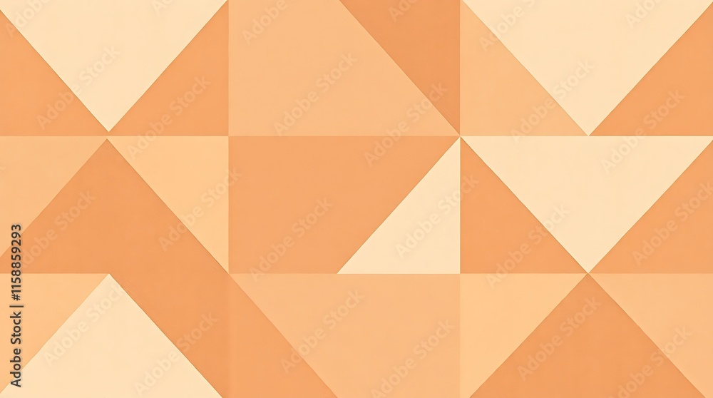 Aufkleber peachy keen geometric pattern: abstract background with a modern, geometric design in shades of peac