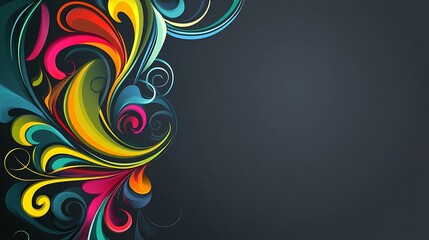 Vibrant Abstract Floral Design: A Symphony of Colors