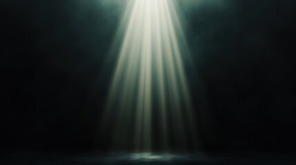 A dark room with a spotlight shining on it