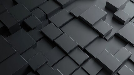 Fototapeta premium Abstract Black Cube Pattern