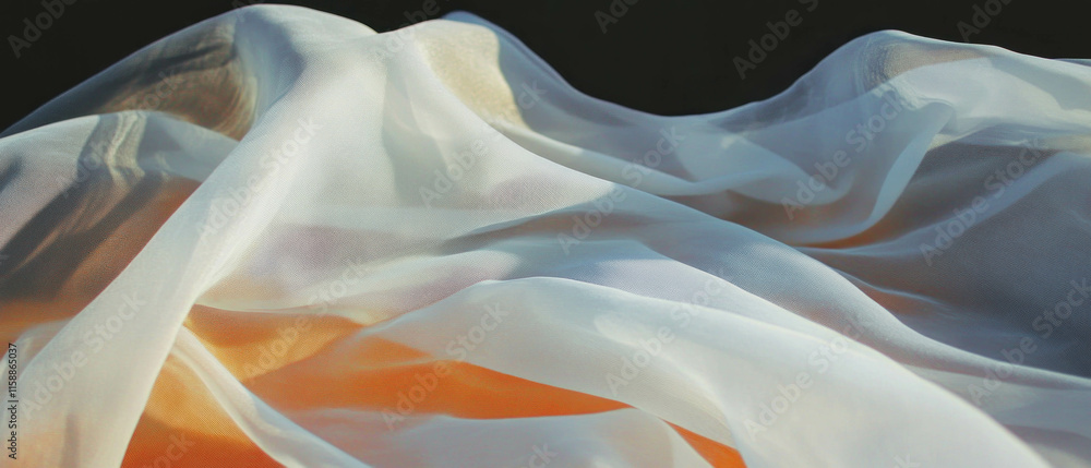 Poster flowing fabric texture revealing cinematically inspired motion and patterns