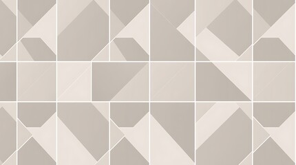 Obraz premium Geometric Beige Tile Pattern 