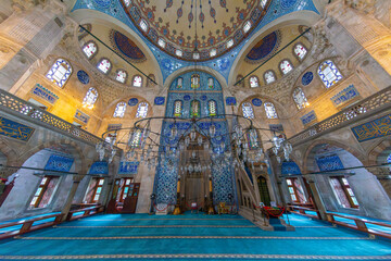 Obraz premium Sokollu Mehmed Pasha Mosque is a 16th C Ottoman mosque, designed by the architect Mimar Sinan and noted for the fine quality of the Iznik tiles on the walls