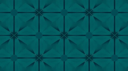Teal Geometric Pattern:  A seamless, repeating design featuring a sophisticated teal geometric pattern. Ideal for backgrounds, textures, and design projects.