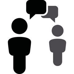 Simple vector icon people communicate