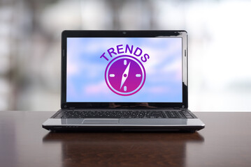 Trends concept on a laptop