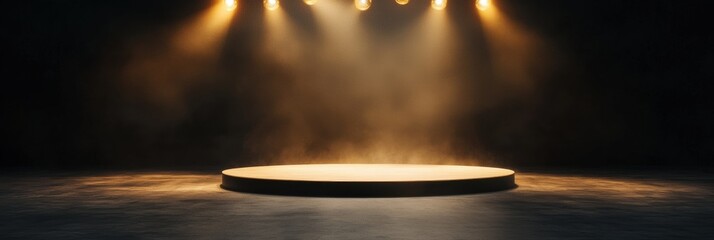 Obraz premium A stage with a spotlight on it