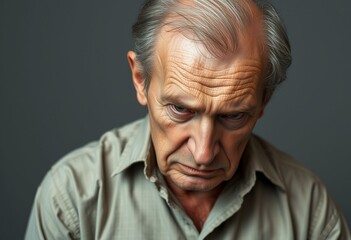 Obraz premium Portrait of a disappointed older man