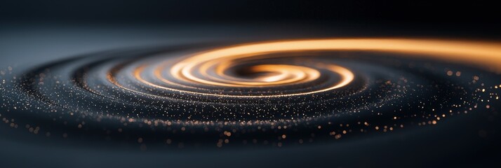 A spiral of light and dark colors with a lot of sparkles