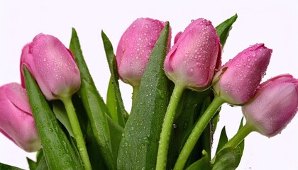 Fototapeta premium A Vibrant Bunch of Tulip Flowers in Full Bloom