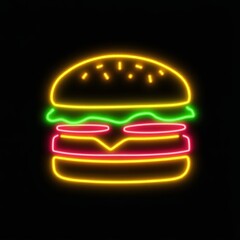 Neon Burger Sign