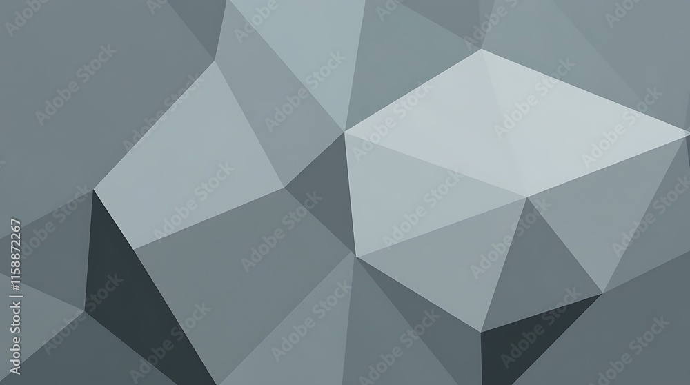Poster abstract polygonal texture: a captivating backdrop of interlocking geometric shapes in muted shades 
